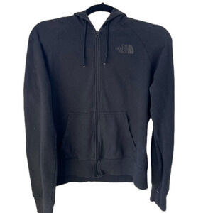 North Face Mountain Athletics Hoodie. Full zip, soft cotton, all black. Size M